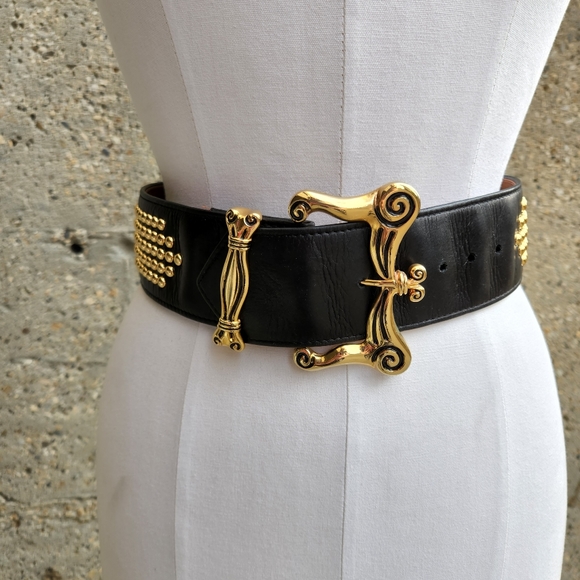 Vintage Accessories - vintage 80s leather belt